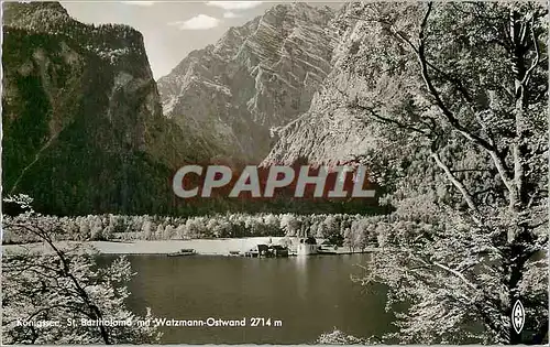 Cartes postales moderne Konigssee St Bartholomo Mu Walzmann Ostwand 2714 m