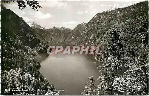 Moderne Karte Blick Vom Malerwinkelgebiet auf Deg Konigssee