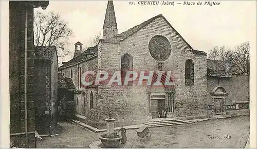 Ansichtskarte AK Cremieu (Isere) Place de l'Eglise