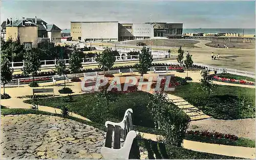 Moderne Karte Ouistreham Riva Bella (Calvados) Le Nouveau Casino et la Plage