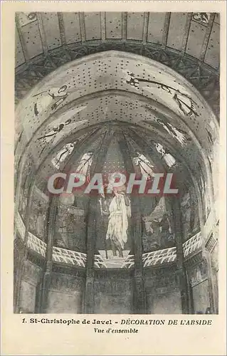 Cartes postales St Christophe de Javel Decoration de L'Abside Vue d'Ensemble
