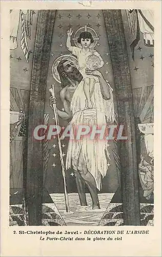 Cartes postales St Christophe de Javel Decoration de L'Abside Le Porte Christ dans la gloire du Ciel