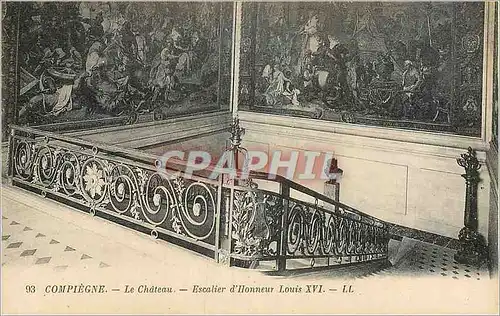 Cartes postales Compiegne Le Chateau Escalier d'Honneur Louis XVI
