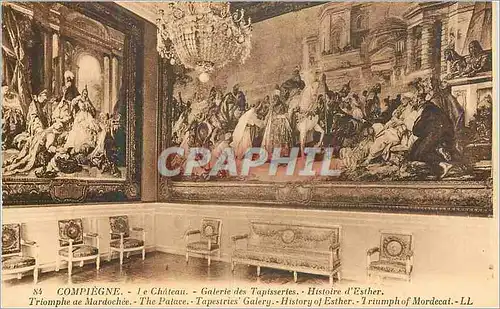 Ansichtskarte AK Compiegne Le Chateau Galerie des Tapisseries Histoire d'Esther