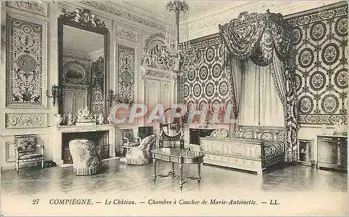 Ansichtskarte AK Compiegne Le Chateau Chambre a Coucher de Marie Antoinette