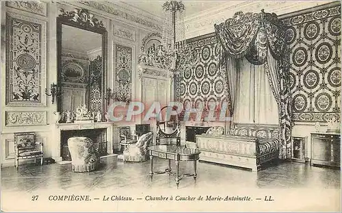 Cartes postales Compiegne Le Chateau Chambre a Coucher de Marie Antoinette
