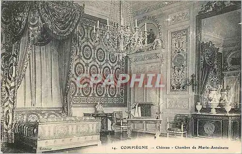 Ansichtskarte AK Compiegne Le Chateau Chambre de Marie Antoinette