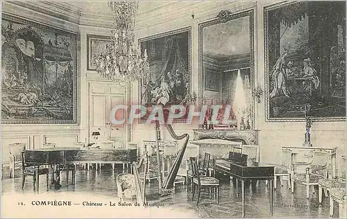 Ansichtskarte AK Compiegne Chateau Le Salon de Musique