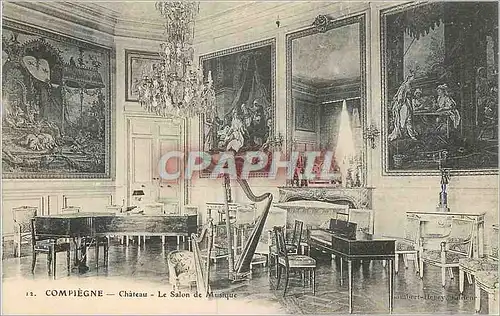 Cartes postales Compiegne Chateau Le Salon de Musique