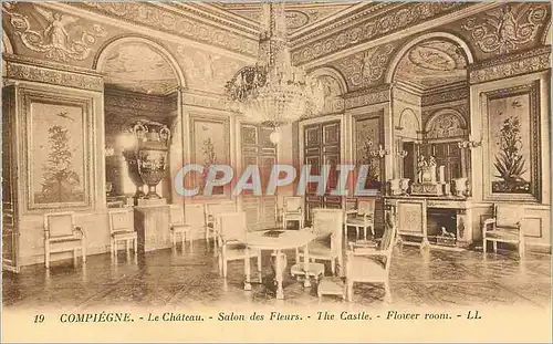 Cartes postales Compiegne Le Chateau Salon des Fleurs