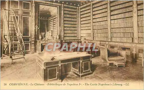 Cartes postales Compiegne Le Chateau Bibliotheque de Napoleon 1er