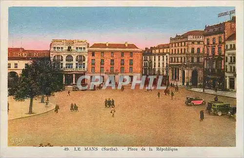 Cartes postales Le Mans (Sarthe) Place de la Republique