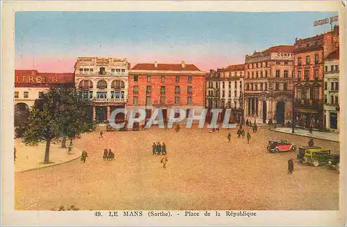 Cartes postales Mans (Sarthe) Place de la Republique
