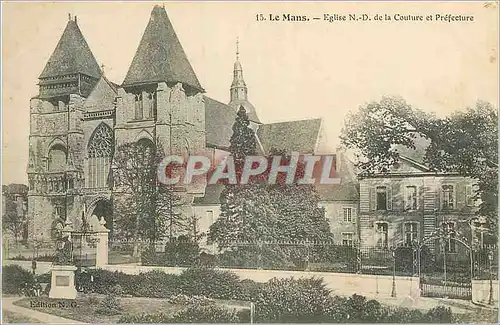 Ansichtskarte AK Le Mans Eglise N D de la Couture et Prefecture