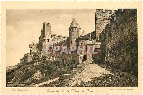 Ansichtskarte AK Carcassonne Ensemble de la Porte d'Aude