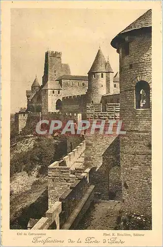 Cartes postales Cite de Carcassonne Fortifications de la Porte d'Aude