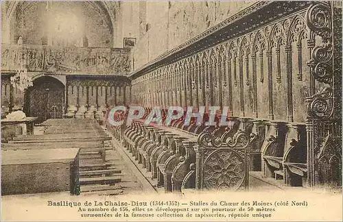 Cartes postales Basilique de la Chaise Dieu (1344 1352) Choeur des Moines (Cote Nord)