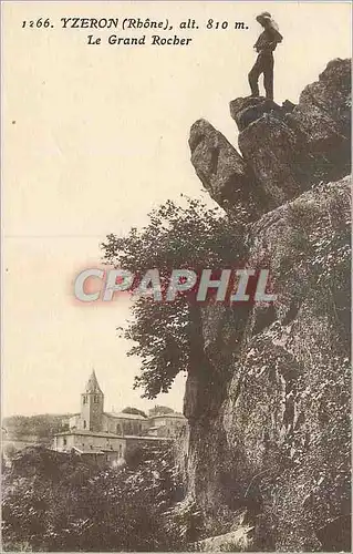 Cartes postales Yzeron (Rhone) Alt 810 m Le Grand Rocher