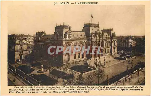 Cartes postales Lyon La Prefecture Construite de 1883 a 1890 par Louvier