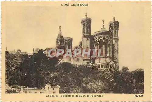 Cartes postales Lyon Artistique Abside de la Basilique de N D de Fourviere