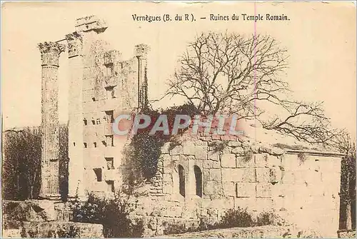 Ansichtskarte AK Vernegues (B du R) Ruines du Temple Romain