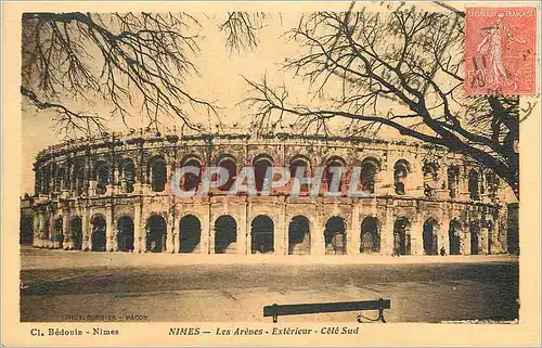 Ansichtskarte AK Nimes Les Arenes Exterieur Cote Sud