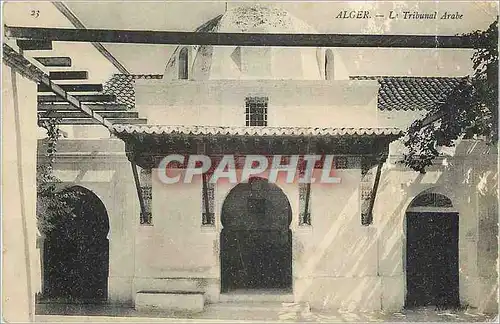 Cartes postales Alger Le Tribunal Arabe