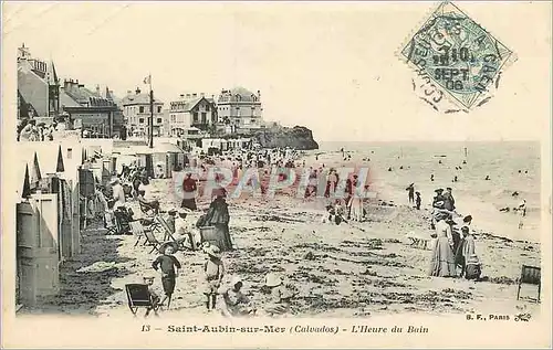 Cartes postales Saint Aubin sur Mer (Calvados) L'Heure du Bain