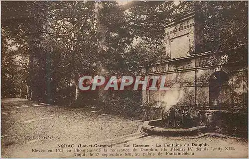 Ansichtskarte AK Nerac (Lot et Garonne) La Garenne La Fontaine du Dauphin