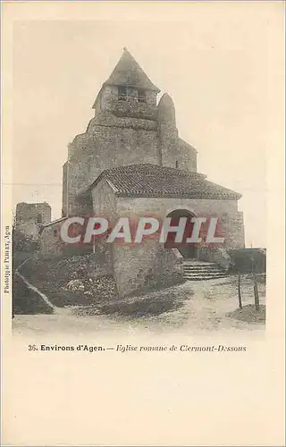 Ansichtskarte AK Environs d'Agen Eglise Romaine de Clermont Dessous (carte 1900)