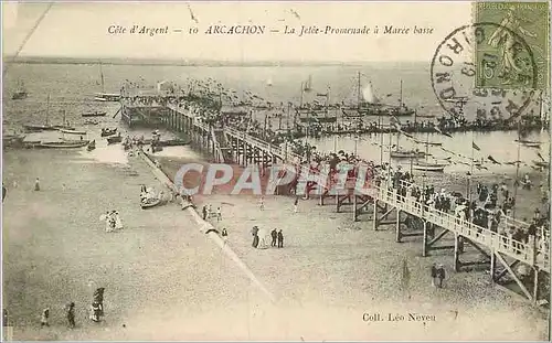 Ansichtskarte AK Arcachon Cote d'Argent La Jetee Promenade a Maree Basse