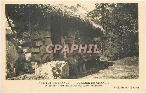 Ansichtskarte AK Institut de France Abbaye de Chaalis Le Desert Cabane de Jean Jacques Rousseau