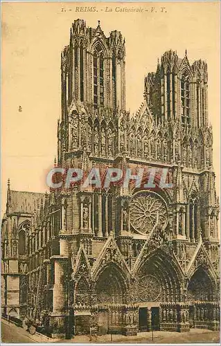 Cartes postales Reims La Cathedrale V T