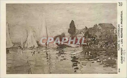 Cartes postales Musee du Luxembourg Claude Monet Les Regates a Argenteuil