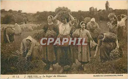 Cartes postales Musee du Luxembourg Paris J Breton Le Rappel des Glaneuses