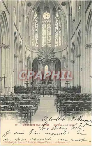 Cartes postales Villeneuve sur Yonne Interieur de l'Eglise