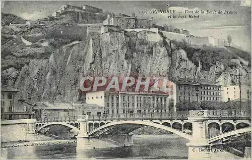 Ansichtskarte AK Grenoble Pont de la Porte de France et le Fort a