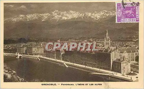 Cartes postales Grenoble Panorama L'Isere et les Alpes