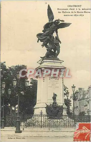 Cartes postales Chaumont Monument Eleve a la Memoire des Enfants de la Haute Marne Morts en 1870 1871