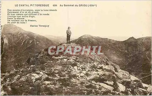 Cartes postales Le Cantal Pittoresque 494 Au Sommet du Griou (1694m)