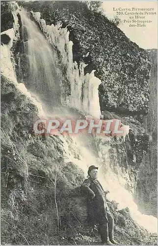 Ansichtskarte AK Le Cantal Pittoresque 310 Cascade du Petrus en Hiver Pres St Jacques des Blats