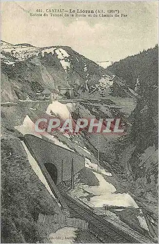 Ansichtskarte AK Cantal Le Lioran (Alt 1368m) Entree du Tunnel de la Route et du Chemin de Fer