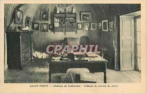 Cartes postales Saint Point Chateau de Lamartine Cabinet de Travail du Poete
