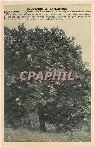 Cartes postales Souvenirs de Lamartine Saint Point Chateau de Lamartine