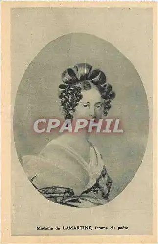 Cartes postales Madame de Lamartine Femme du Poete