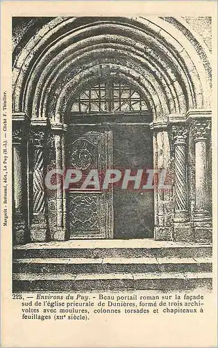 Cartes postales Environs du Puy Beau Portail Roman sur La Facade Sud de L'Eglise