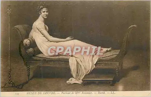 Cartes postales Musee du Louvre Portrait de Mme Recamier