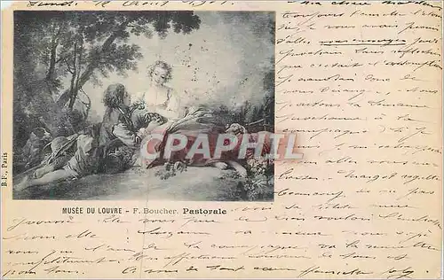 Cartes postales Musee du Louvre F Boucher Pastorale