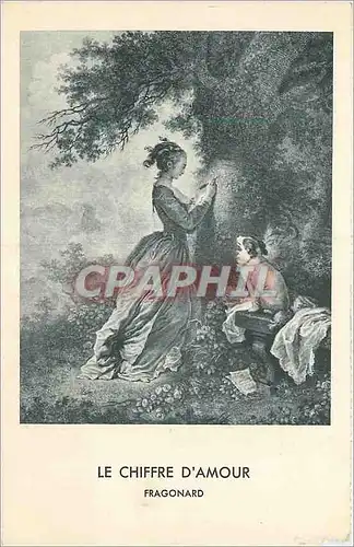 Cartes postales Le Chiffre d'Amour Fragonard