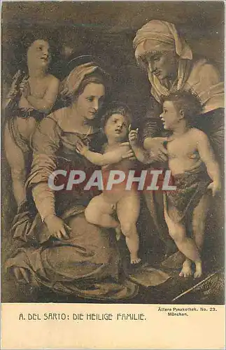 Cartes postales A Del Sarto Die Heilige Familie Munchen